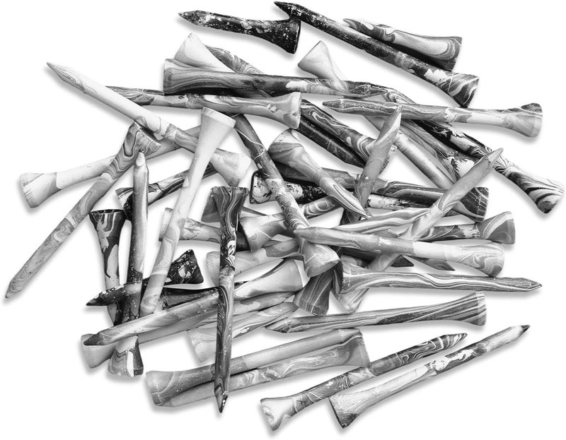 EWILLING Store Golf Tees Multiple Colors Mixed Size Package, 100pcs Professional Bamboo/Wood Golf Tees, Size 3-1/4", 2-3/4" & 1-1/2" Reduce Friction and Resistance - Image 1